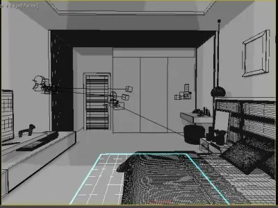 Bedroom Interior scene  3D model purchase
