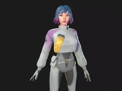 Sci-fi Girl Mira  Low-poly 3D model