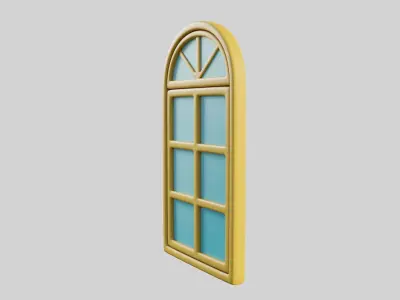 Cartoon Window 10a 3D model