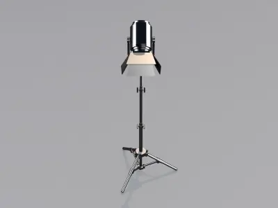 spotlight studio light on tripod 3D model