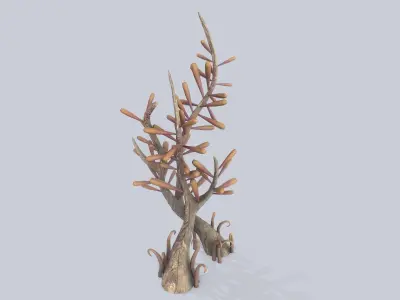 Fantasy plant Low-poly 3D model
