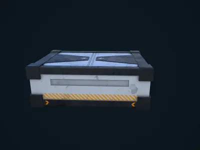 Sci-Fi Crate 02 Low-poly 3D model