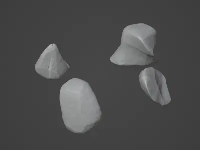 Rock Stone Low-poly 3D model order