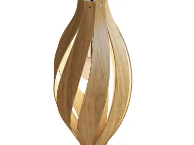 Wooden Hanging Lamp 3D model purchase