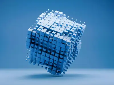 Sci-Fi Abstract Cube Animation Low-poly 3D model