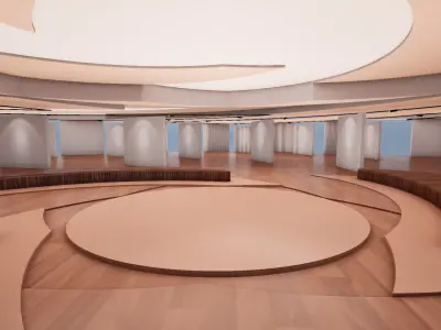 VR Art Gallery 21 Baked 3D model