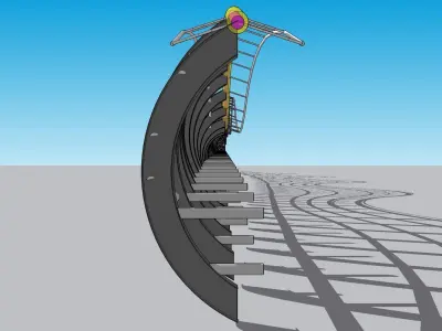 Railing Dekoratif For Bridge 3D model