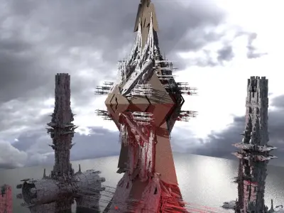 Ramesses Great pyramid under construction 2 3D model