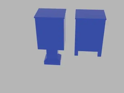  Post Box Low Poly  Free low-poly 3D model