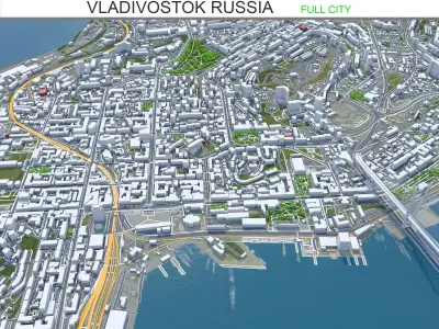 Vladivostok Russia Low-poly 3D model