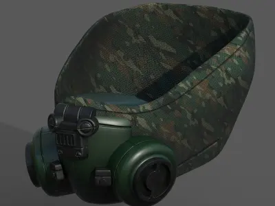 Gas mask helmet scifi fantasy armor hats military Low-poly Low-poly 3D model