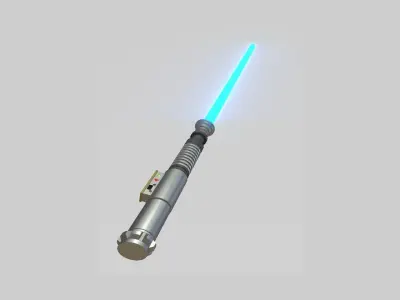 Star Wars Lightsaber 02 Blue - SciFi Character Weapon Low-poly 3D model