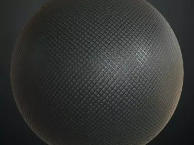 Dark Crosshatch Rubber Sheet PBR Seamless Texture
