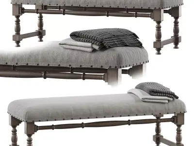 CHIC FARMHOUSE WOOD TURNED 3D model