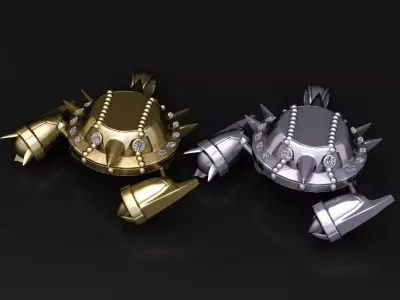 Armored Warrior Crab Pendant 3D print model