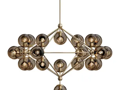 Modo chandelier 21 globes bronze smoke von Roll Hill 3D model