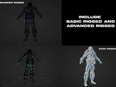 CYBERPUNK SOLDIER - Scifi Assault Demolition Soldier 3D model