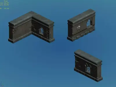 The Palace - Stone Wall 01 3D model