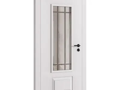 Interior door 10 Low-poly 3D model