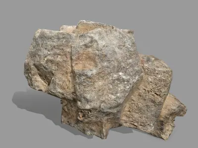 Rock Set Low-poly 3D model