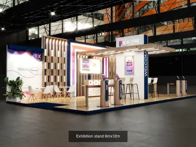 10 exhibition stand booth PACK 3D models collection 