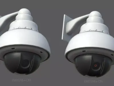 Dome Security Camera Low-poly 3D model