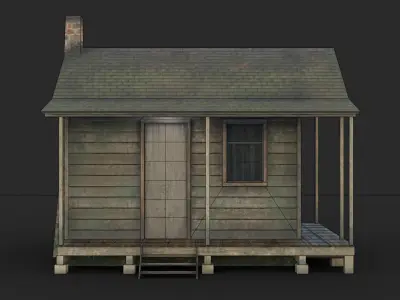 Cabin Game Asset Low-poly 3D model