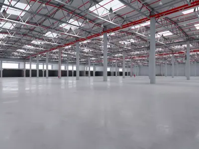 Industrial Warehouse Interior 8 Low-poly 3D model