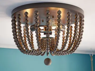 Calabasas Light Statement Geometric Flush Mount 3D model