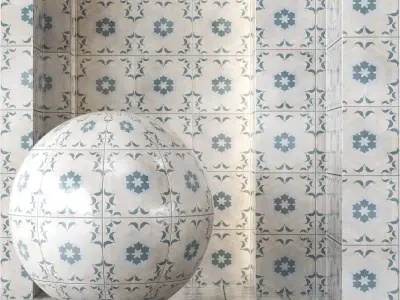 Morocco Tile Texture 4K - Seamless - 4 Color Texture