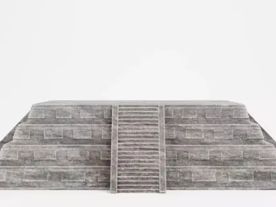 Mayan Pyramid V3 - Ancient Temple Architecture  3D model