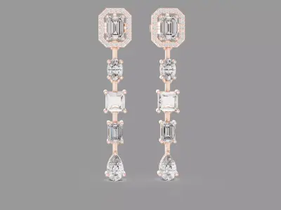 Diamond Earrings  3D print model