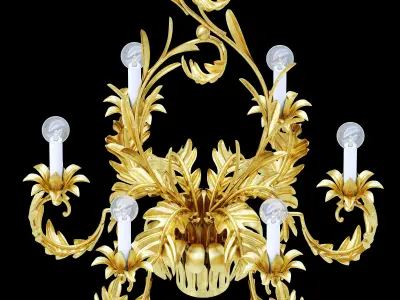 Vaughan Designs Basket Chandelier 3D model