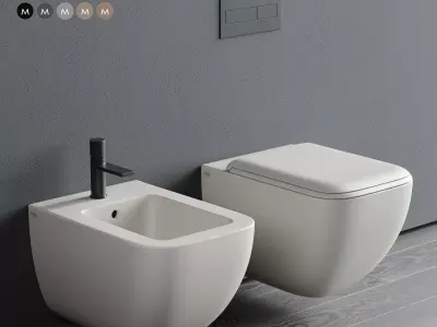 Ceramica Cielo Shui Comfort Wall-Hung WC Low-poly 3D model
