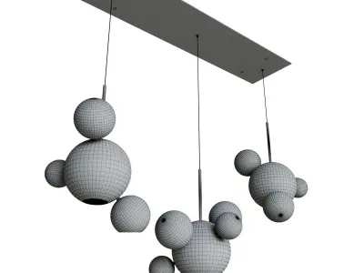 Chandelier Giopato and Coombes Linear Chandelier Bubble smoky 3D model
