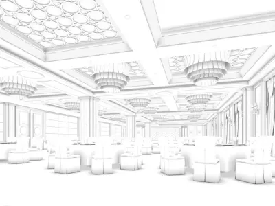 Business Restaurant - Coffee - Banquet  101 3D model