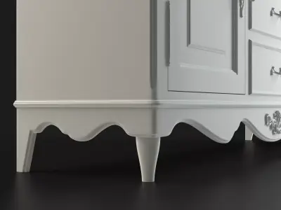 Antique-Style Sideboard 3D model