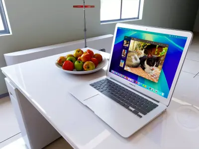 live broadcast room Agricultural Apple - Modern Exhibition Hall Low-poly 3D model