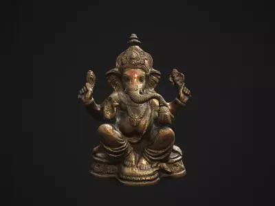 Next generation Buddha statues Low-poly 3D model
