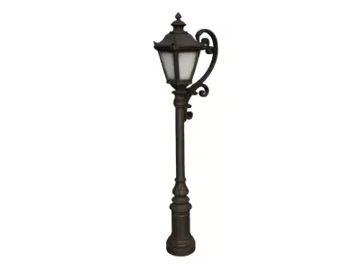 Ornate Victorian  Vintage Curved  Street Light Low-poly 3D model