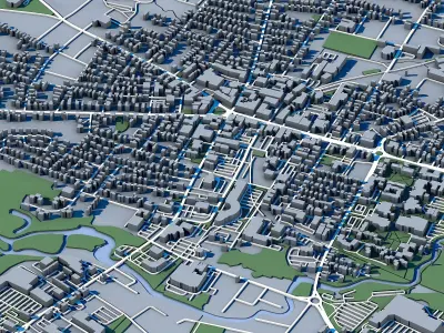 Keene Cityscape New Hampshire USA American Architecture 3D model