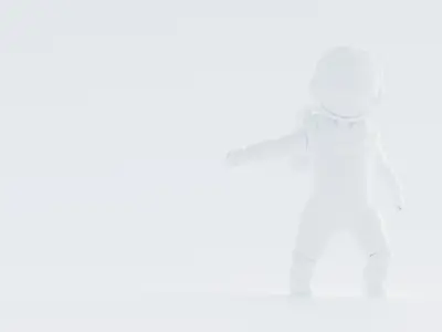 Astronaut Small Rigged Low-poly 3D model