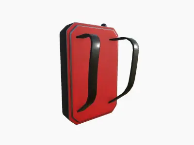 SciFi Backpack I09 Red - Fashion Character Design Low-poly 3D model