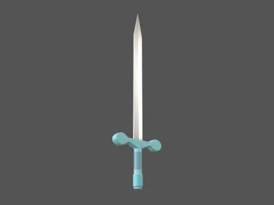 Cartoon Sword v1 004 Low-poly 3D model