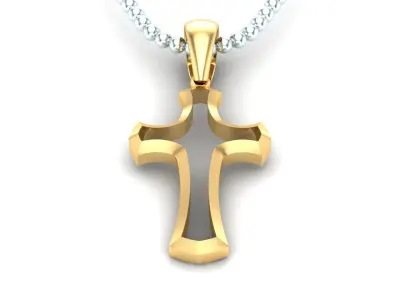 Light Gold Cross New Design  CP 44 3D print model