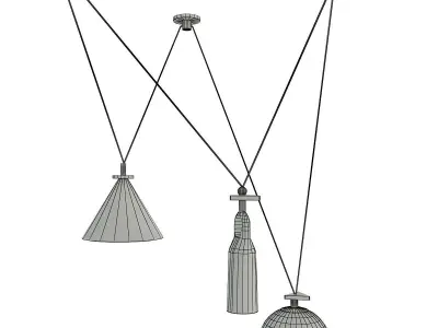 Shape Up 3 Piece chandelier 3D model
