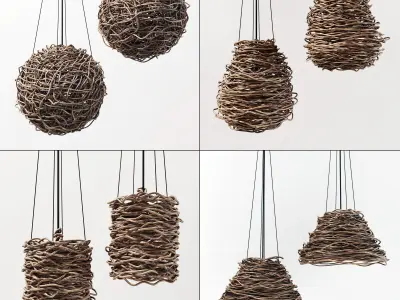 Branch decor lamp n5 3D model