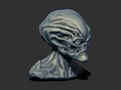 Alien Bust 2 - High-Quality 3D Printable STL Model 3D print model