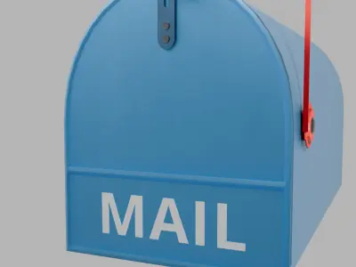 Low-Poly Mailbox Game Ready Asset Low-poly 3D model