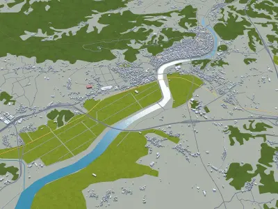 Yecheon South Korea Low-poly 3D model